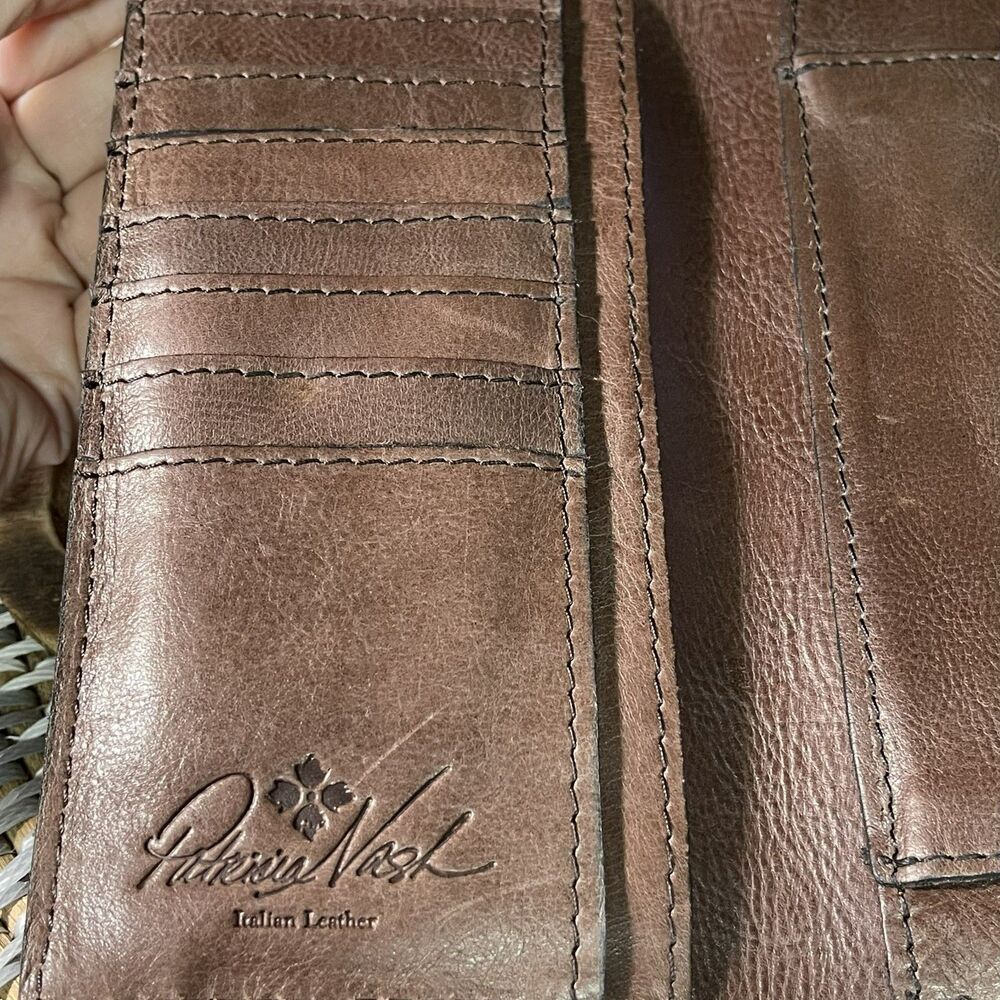 Patricia Nash Brown Basketweave Italian Leather T… - image 2